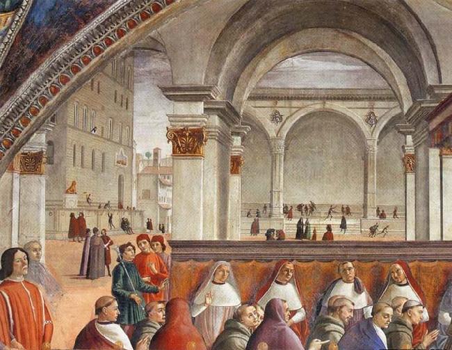 Detail of Confirmation of the Rule, GHIRLANDAIO, Domenico